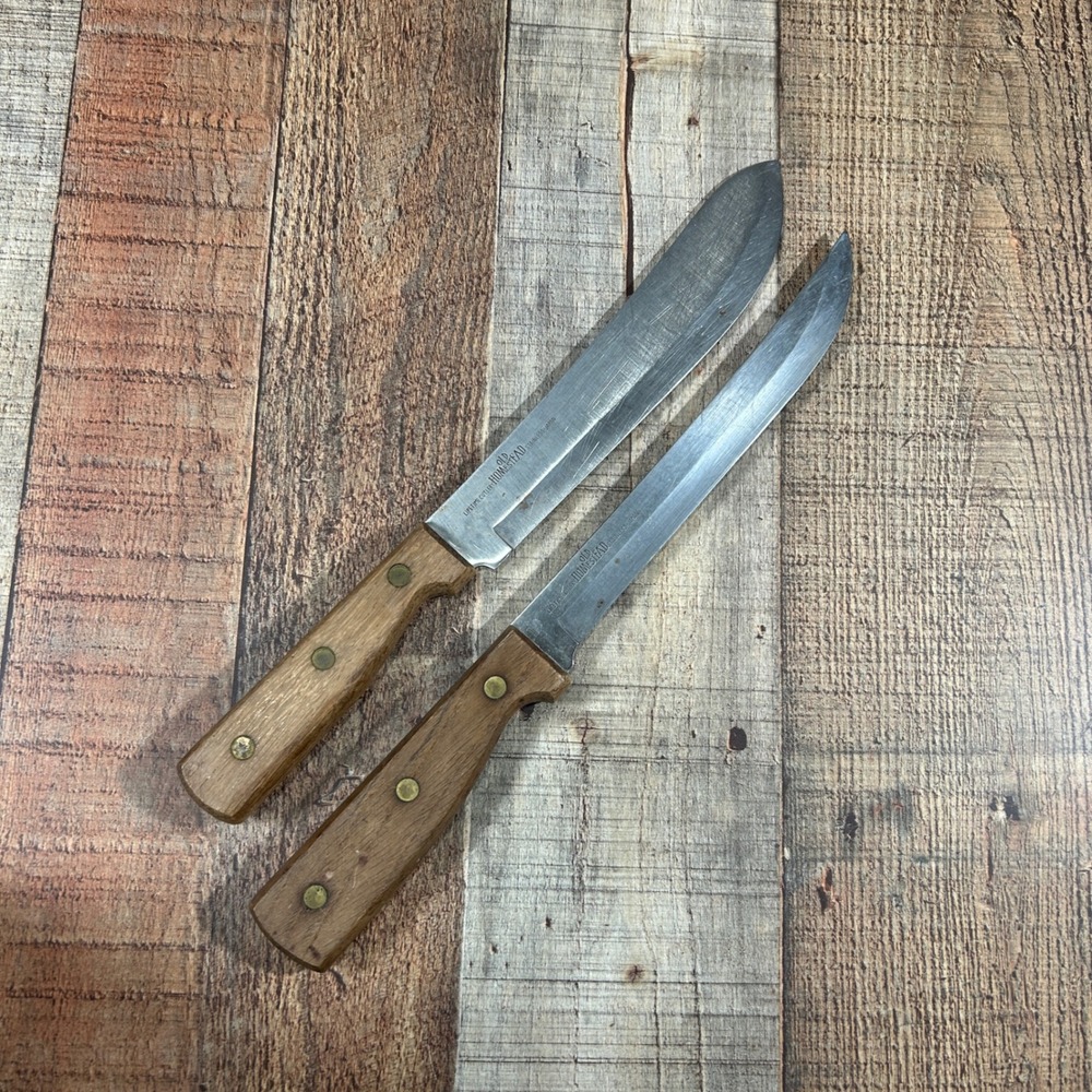Vintage Old Homestead Knife Set Butcher Slicer Wood Handle Japan Steel Kitchen